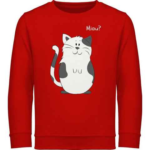 Shirtracer Sweatshirt lustige Katze Tiermotiv Animal Print