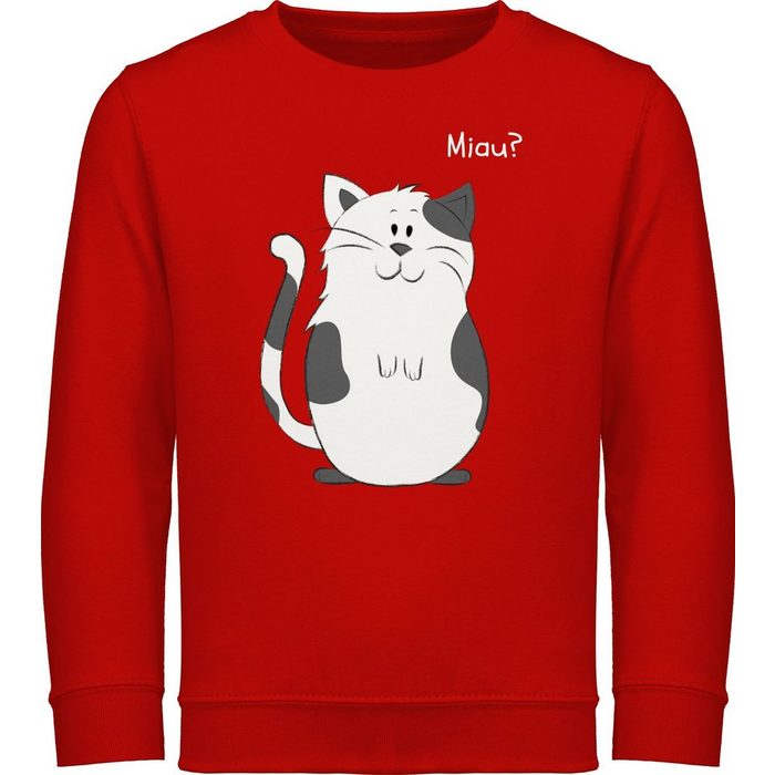 Shirtracer Sweatshirt lustige Katze - Tiermotiv Animal Print - Kinder Premium Pullover shirtracer katzenmotiv - kinder-pullover/sweatshirt katzen