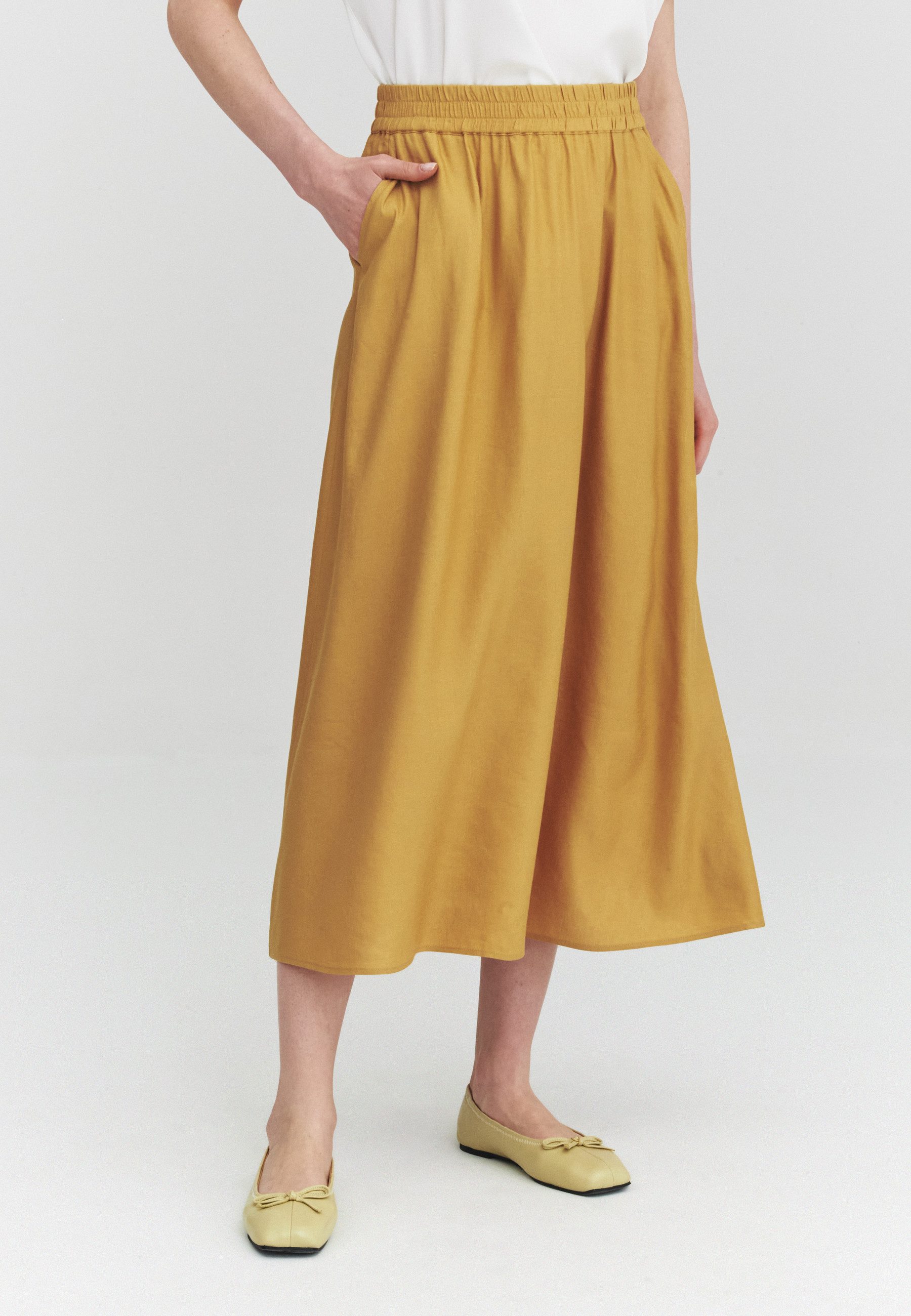 TATUUM Midirock Maxi-Rm In Leinen Und Viskose - Sand 3