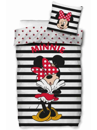 Jugendbettwäsche Minnie Mouse Постельное белье 135 x 200 Disney Kinderbettwäsche für Mädchen, SkyBrands