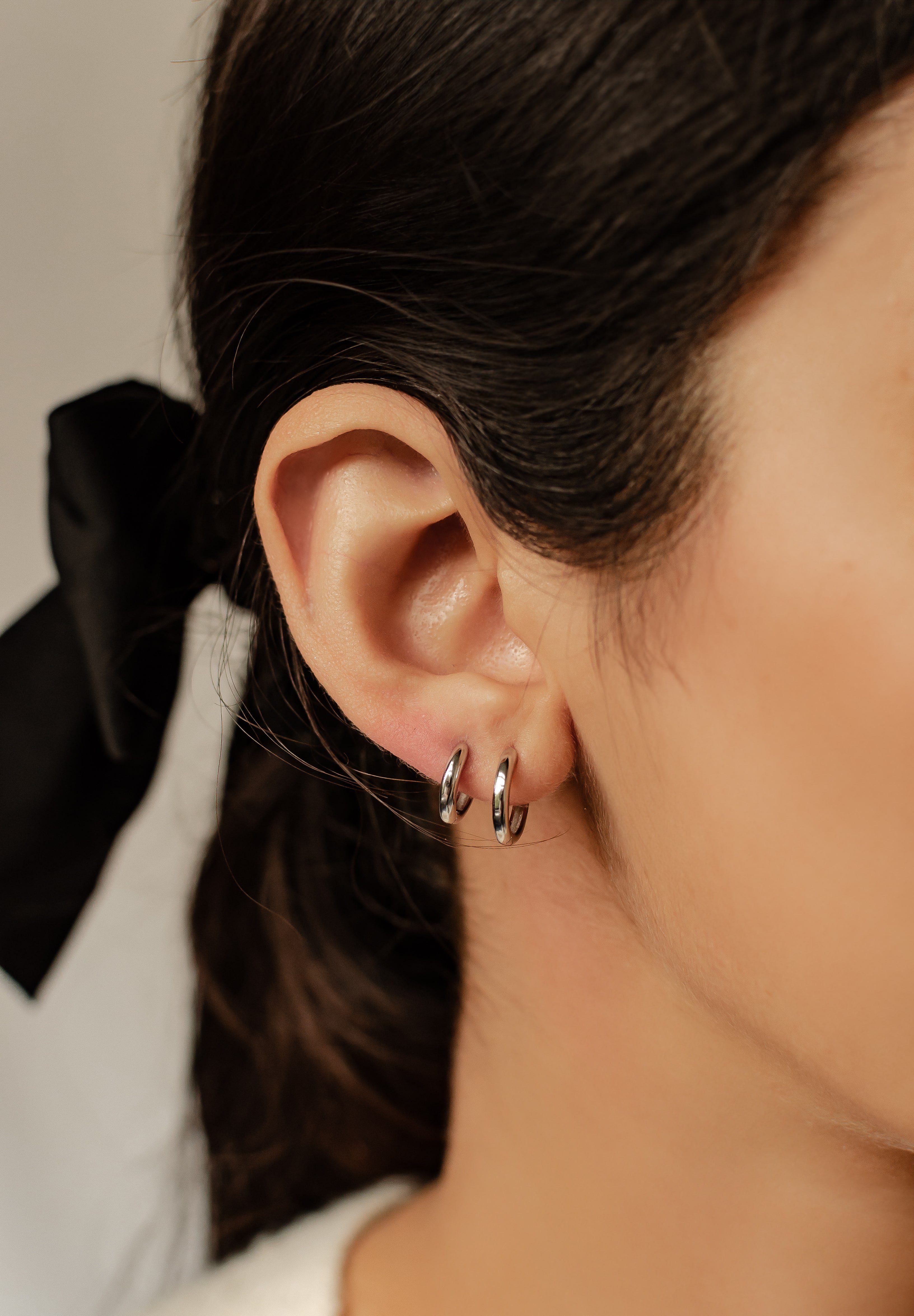 Hey Happiness Creolen-Set Layer Silber 925 Damen klein, 2 Paare, 4-tlg., Ba günstig online kaufen