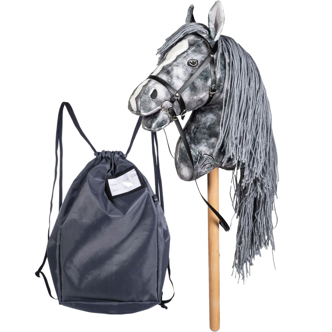 HKM Outdoor-Spielzeug Hobby Horse Set Steckenpferd Clara mit Transportbeutel