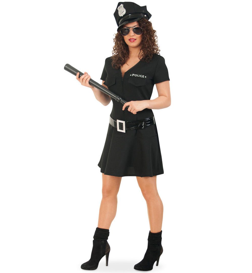 Fries Polizei-Kostüm Polizistin Polizist Polizei schwarz Karneval Fasching Kostüm
