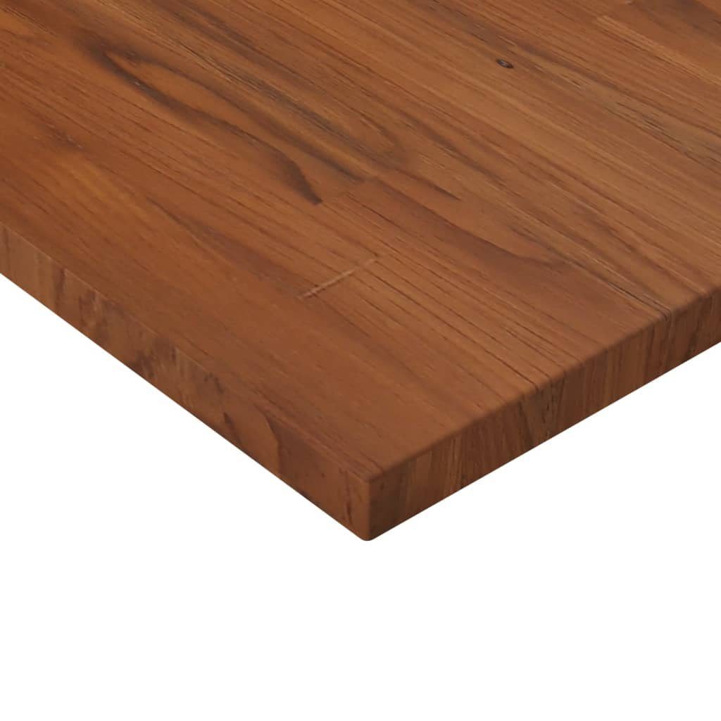 Tischplatte St) Quadratisch Behandelt Dunkelbraun 90x90x2,5cm furnicato Eiche (1
