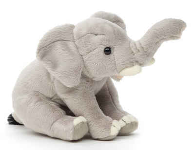 Uni-Toys Kuscheltier Elefant, sitzend - 14 cm (Höhe) - Plüsch-Elefant - Plüschtier, zu 100 % recyceltes Füllmaterial