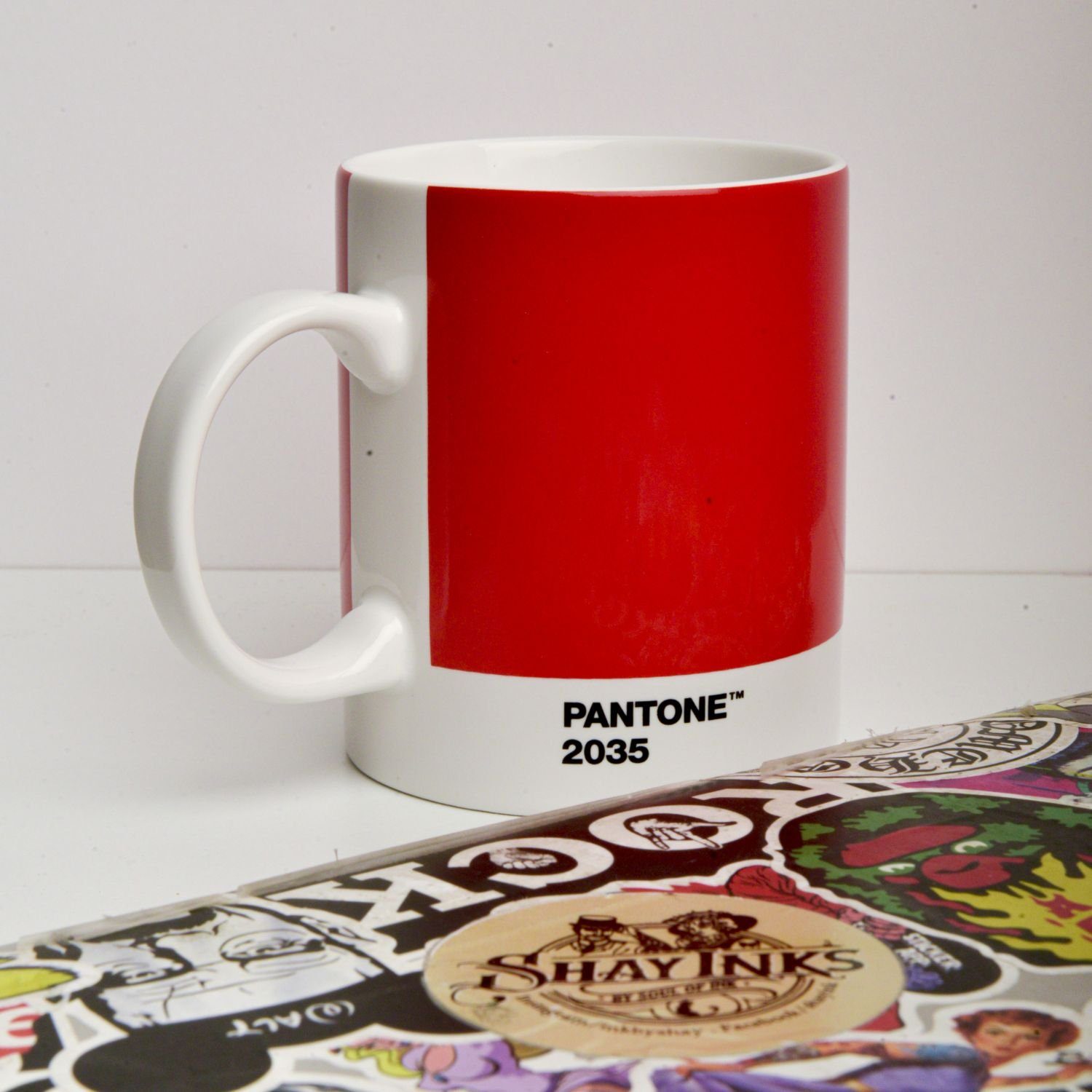 Pantone Universe Becher Red 2035, 1-tlg., Porzellan, Porzellan