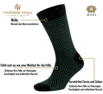 NoblesBox Norwegersocken Herren Wollsocken (Beutel, 2-Paar, 40-44 EU Größe) Herren Warme Socken, Herren Arbeitssocken