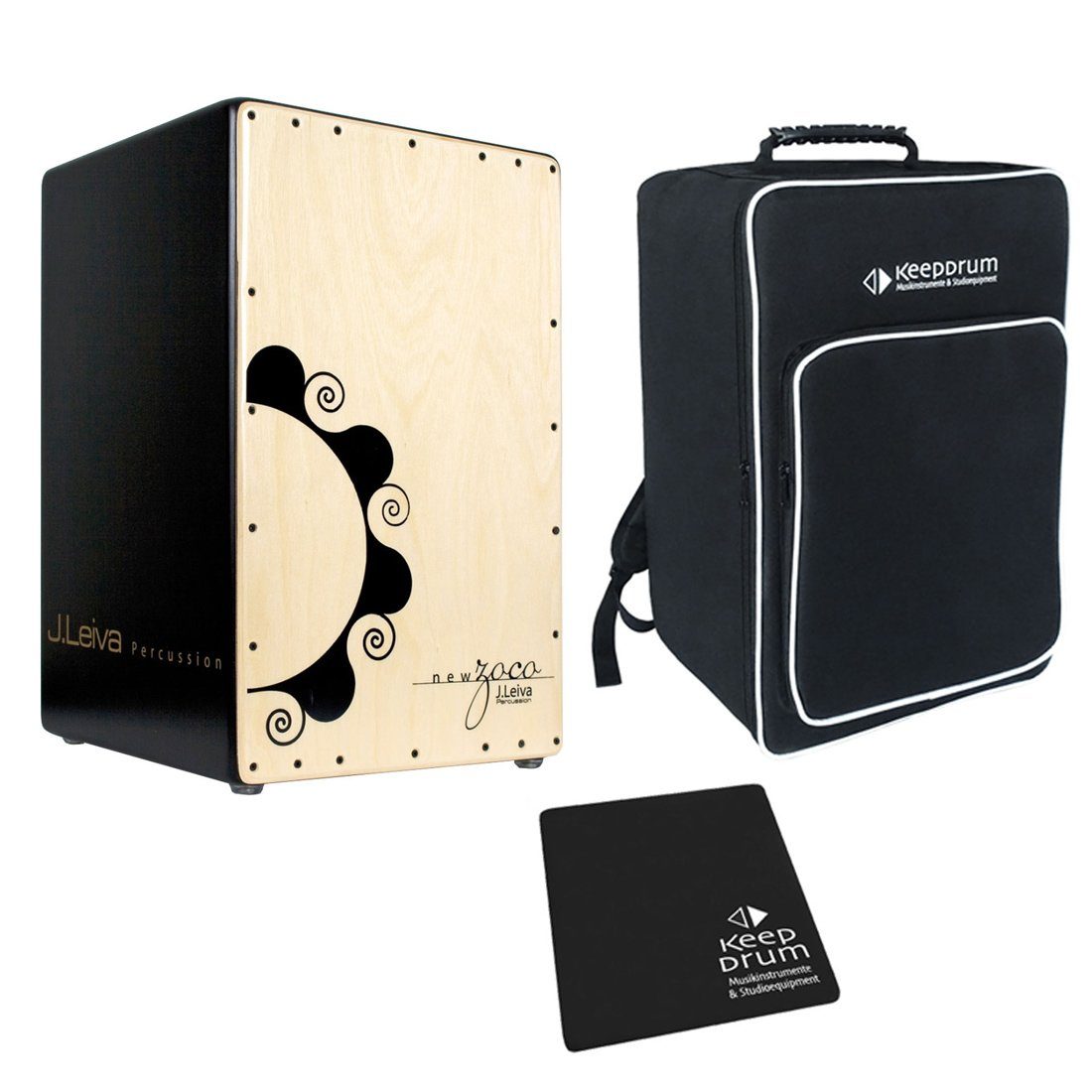 J. Leiva Cajon J.Leiva Zoco 2.0 Cajon mit Tasche und Sitz-Pad,Cajon, Cajon, Vorteils Set mit Zubehör
