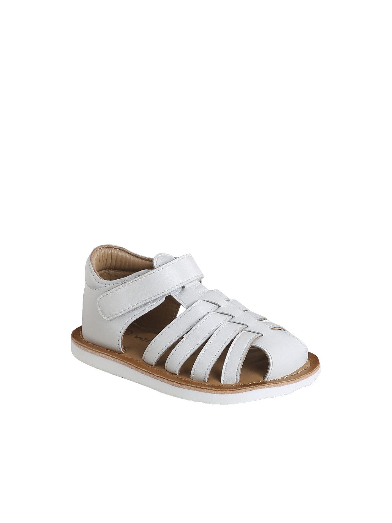 vertbaudet Geschlossene Baby Klett-Sandalen aus Leder Sandale