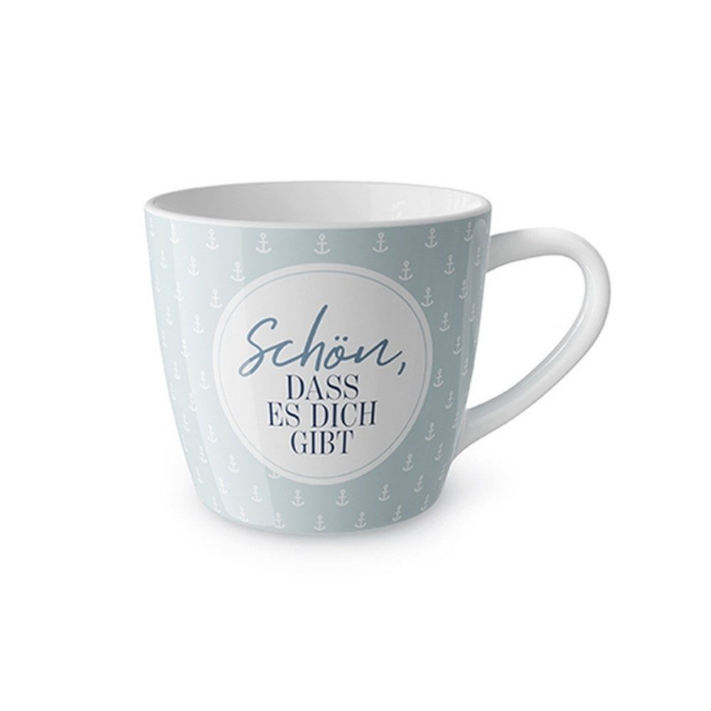 La Vida Tasse Ahoi, Porzellan, Spülmaschinengeeigenet, Mehrfarbig, Motiv: Schön, dass