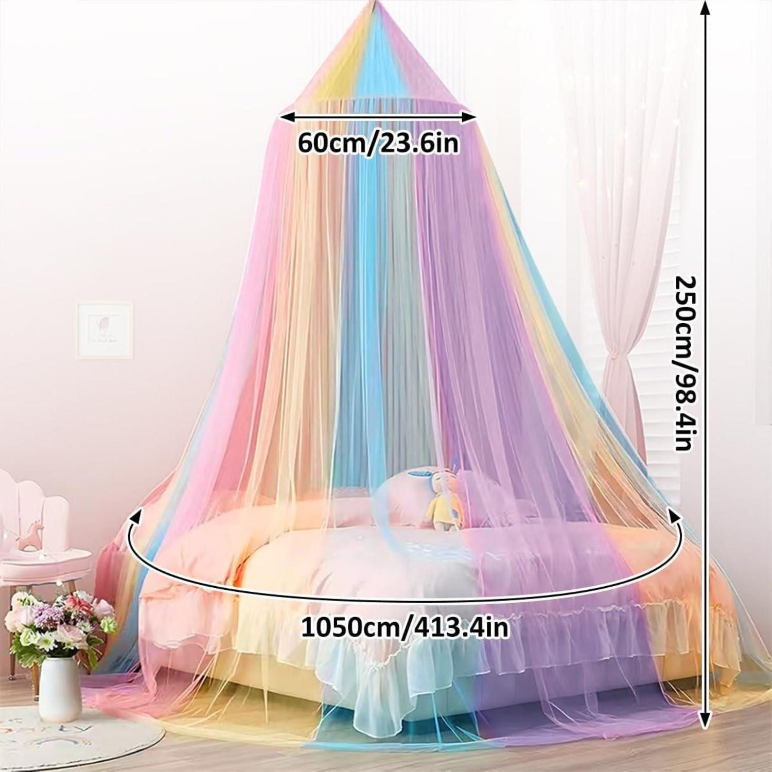 LuxusKollektion Moskitonetz Moskitonetz Bett Doppelbett Einzelbett Blau 0.6x2.5x10.5m Camping