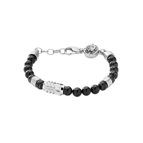 Diesel Armband Schmuck Edelstahl Armschmuck Beadarmband, mit Achat