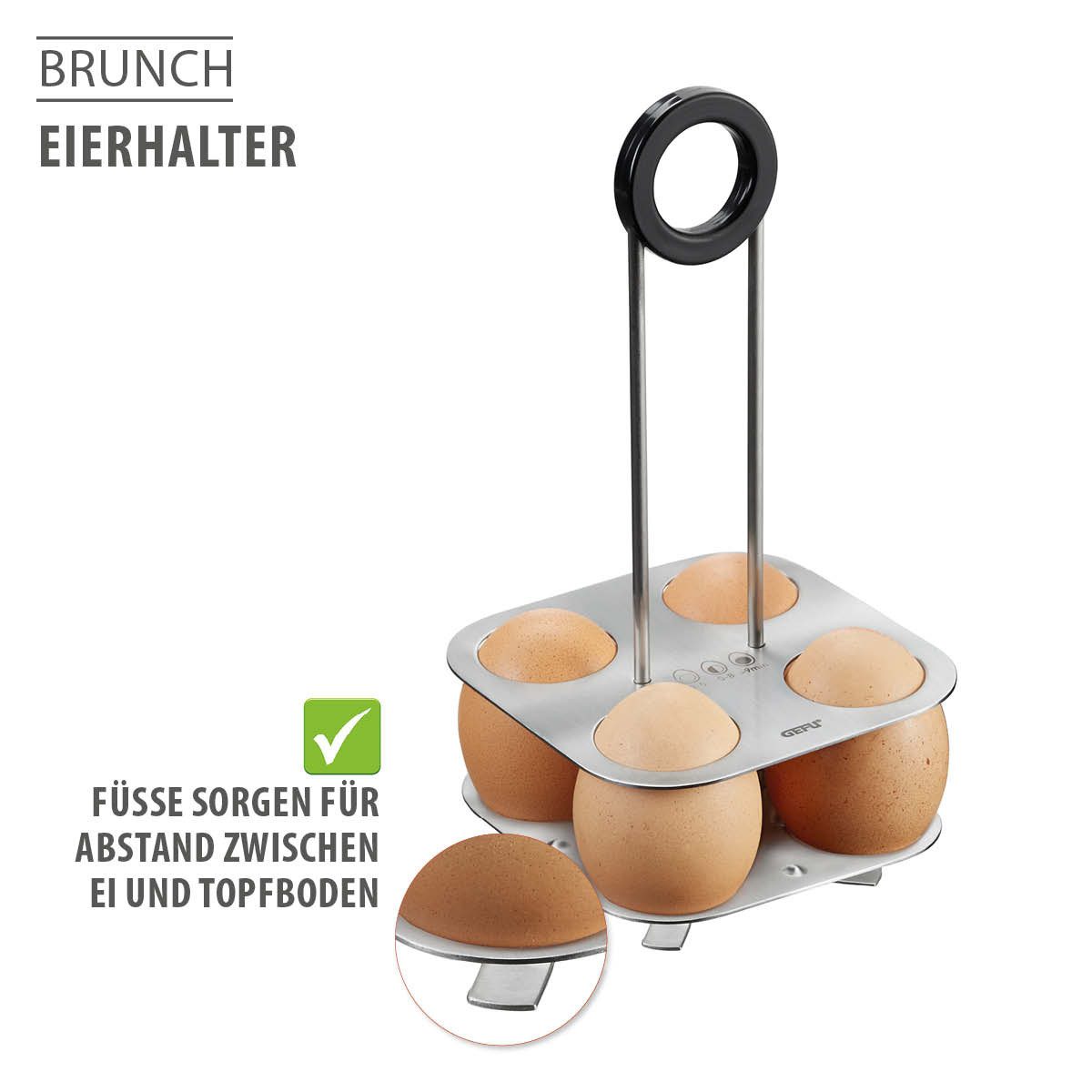 GEFU Eierbecher Eierhalter BRUNCH Edelstahl Eier Eierbecher Halter