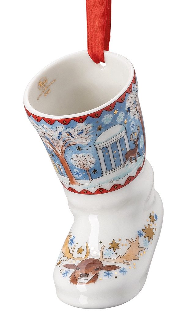 Hutschenreuther Weihnachtsfigur Sammelserie 2022 Porzellanstiefel Weihnachtsabend