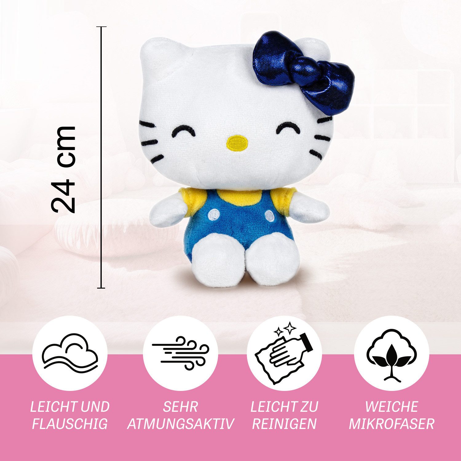Play by Play Plüschfigur Hello Kitty 50th Anniversary 24cm Plüschtier Kuscheltier
