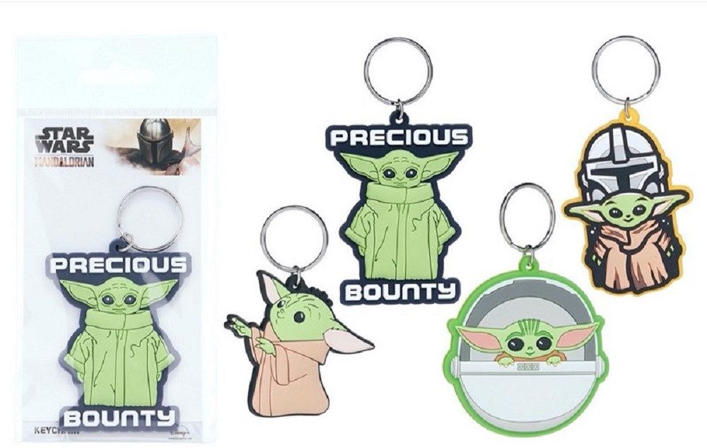 Star Wars Schlüsselanhänger Babyyoda Star Wars The Mandalorian Baby Yoda 13 cm Hände hoch (1-tlg), Schlüsselanhänger Haustierschlüsselanhänger Geschenk Hund Frau Herren