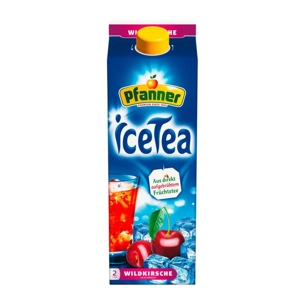 Pfanner Tee, Pfanner Eistee Wildkirsche intensiv fruchtiger Geschmack 2000ml