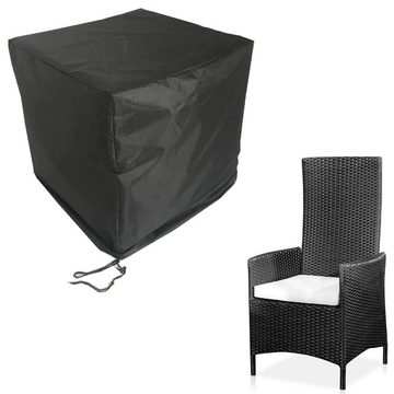 Feel2Home Gartenmöbel-Schutzhülle Schutzhülle 63x58x112 Schwarz Gartenmöbel Rattan Abdeckung Plane Haube (Premium Schutzhülle), 100% Polyethylengewebe