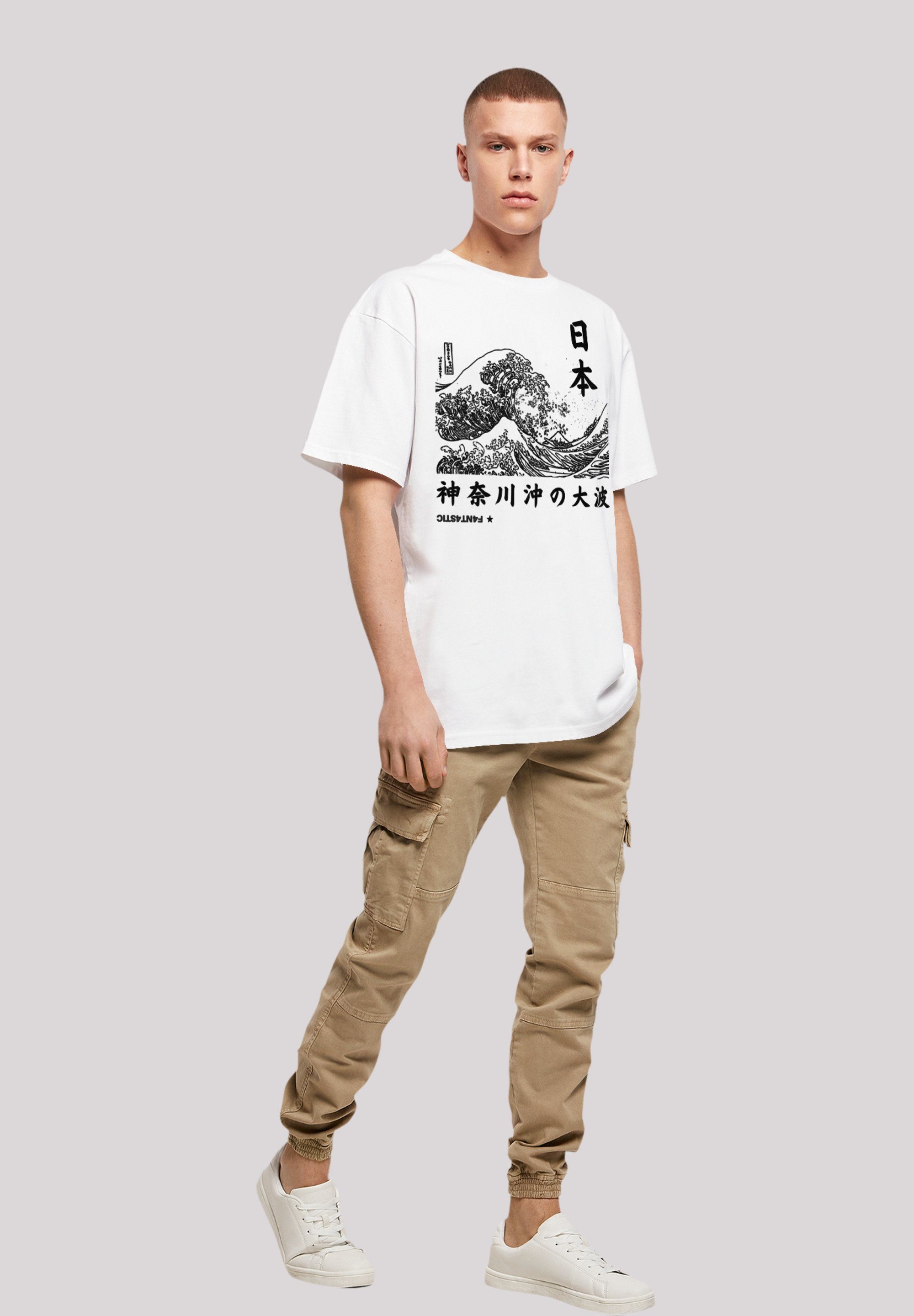 Kanagawa F4NT4STIC Welle Print weiß Japan T-Shirt