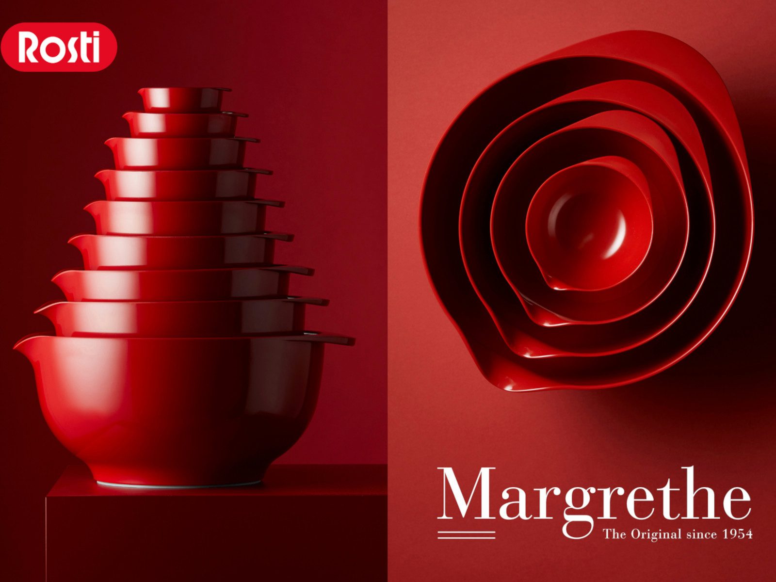 ROSTI Schüssel Margrethe Schüssel rot 5l, Kunststoff, (Schüsseln & Schalen)