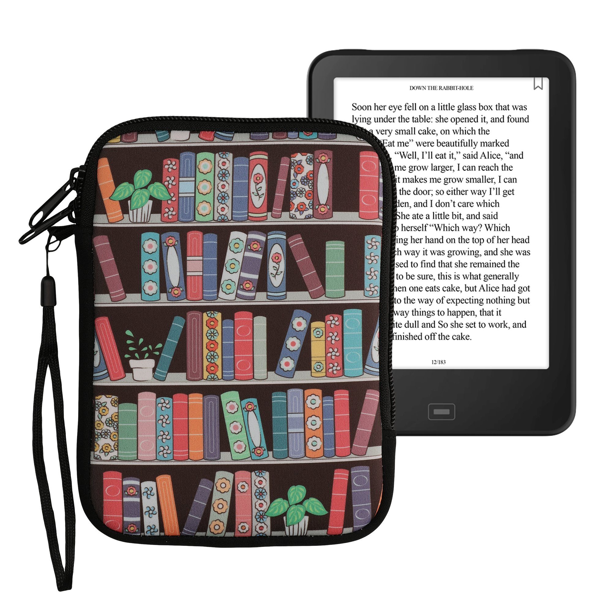 kwmobile E-Reader-Hülle Tasche für eReader, Neopren Hülle Schutzhülle - 17 x 12 x 2 cm Innenmaße
