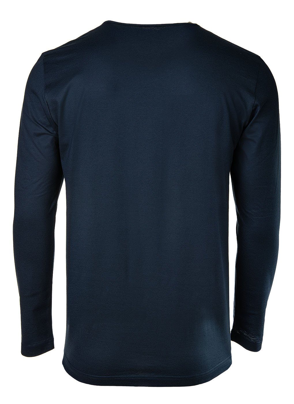 Herren langarm Shirt, Marine Sweatshirt 1/1 Novila Rundhals, Loungewear, -