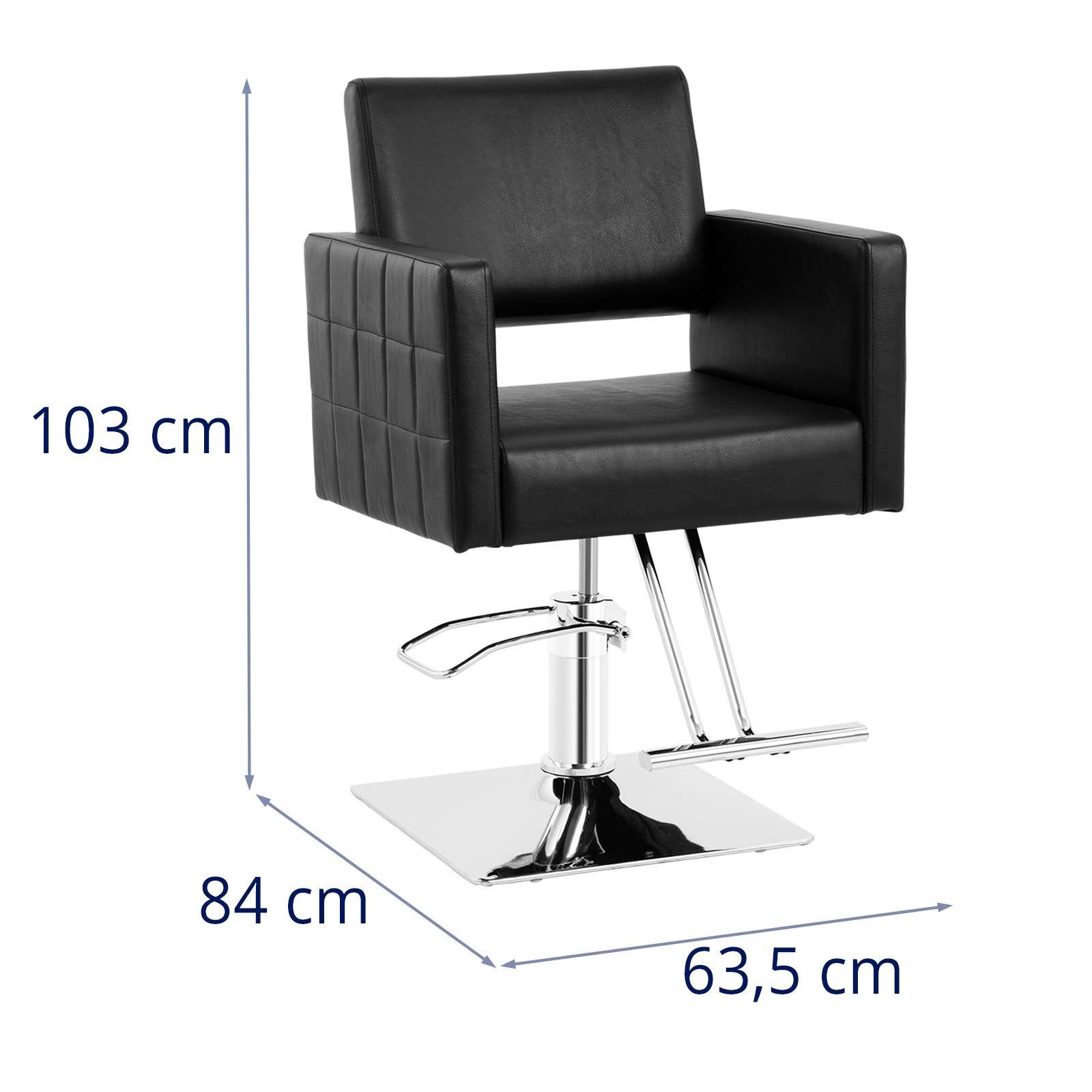 Physa Armlehnstuhl Friseurstuhl Fußstütze höhenverstellbar Barber-Stuhl 150 kg Ribbleton, Schwarz – Bild 5 von 5