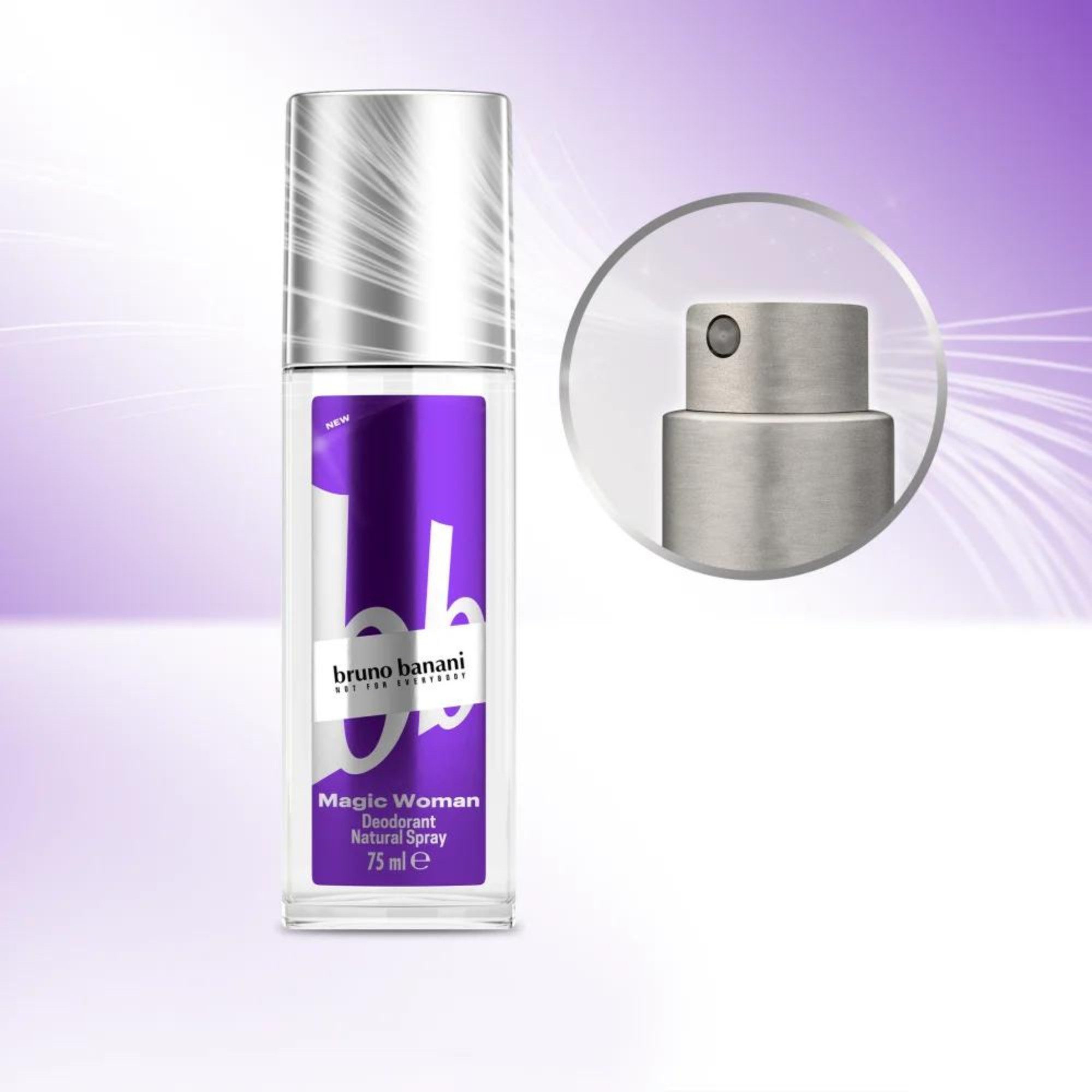 Sibastore Deo-Spray Bruno Banani Magic Woman - Deodorant Spray für Frauen, 2 x 75ml