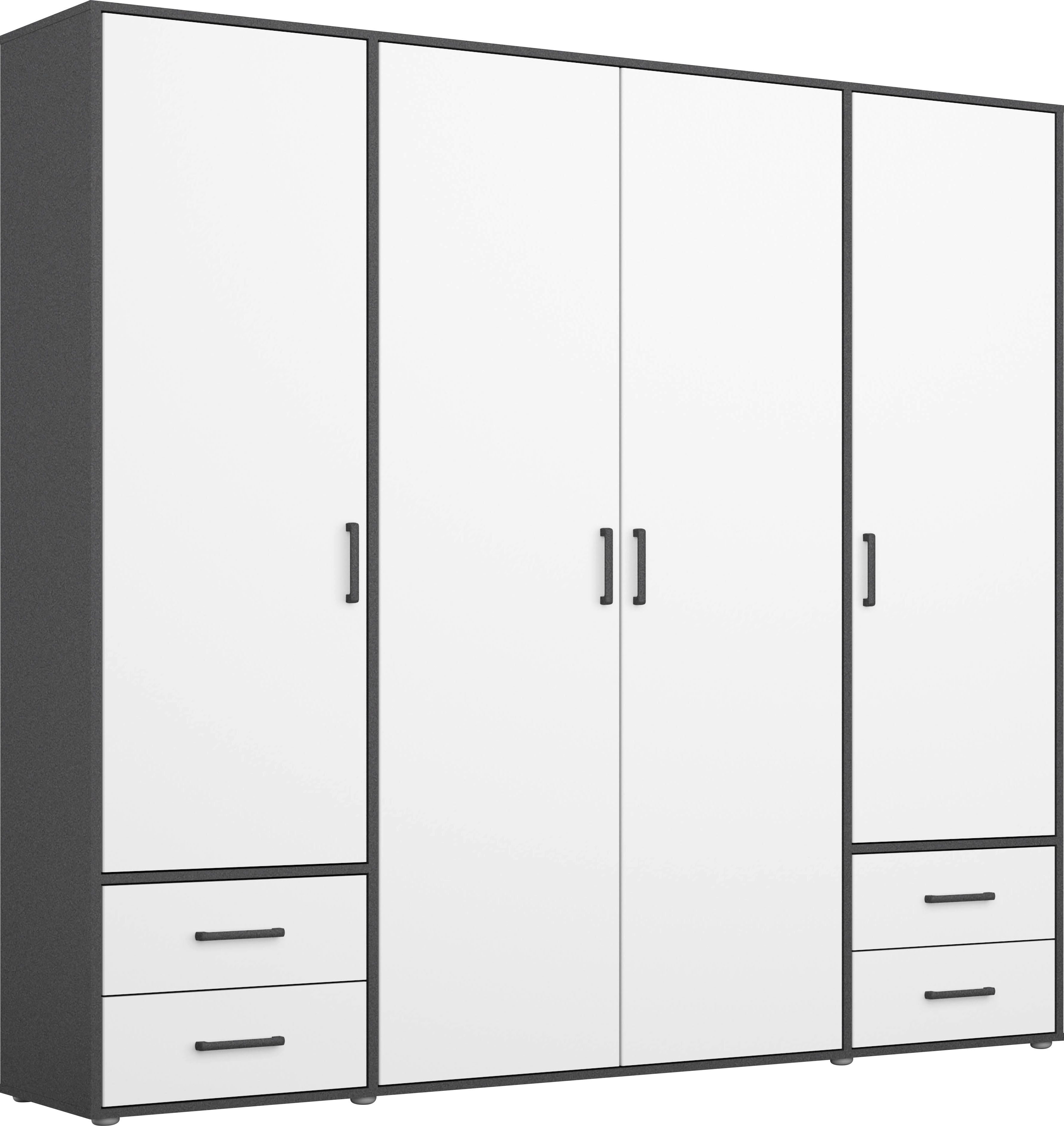 rauch Drehtürenschrank Kleiderschrank Schrank Garderobe Wäscheschrank VOYAGER (in 3 verschiedenen Ausstattungen BASIC/CLASSIC/PREMIUM) mit 2 modernen Griffvaria – Bild 2 von 5