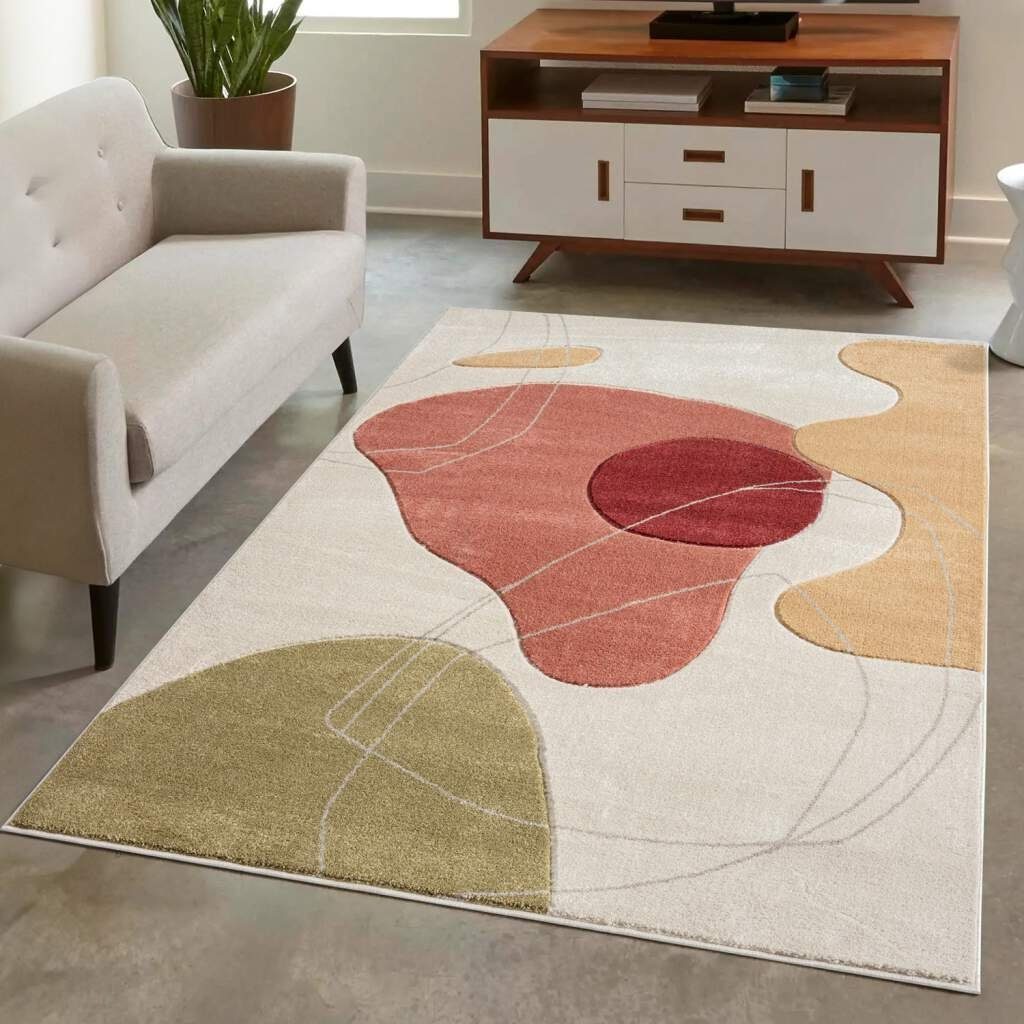 Bereich Teppiche Soft Modern Teppich Teppich Geometrischer Streifen Teppich  rutschfest Imitation Kaschmir Teppich für Schlafzimmer Wohnzimmer Fußmatte