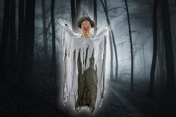 Das Kostümland Dekofigur Halloween Hängefigur Grusel Hexe - 170 cm - Hängende Geister Party Dekoration