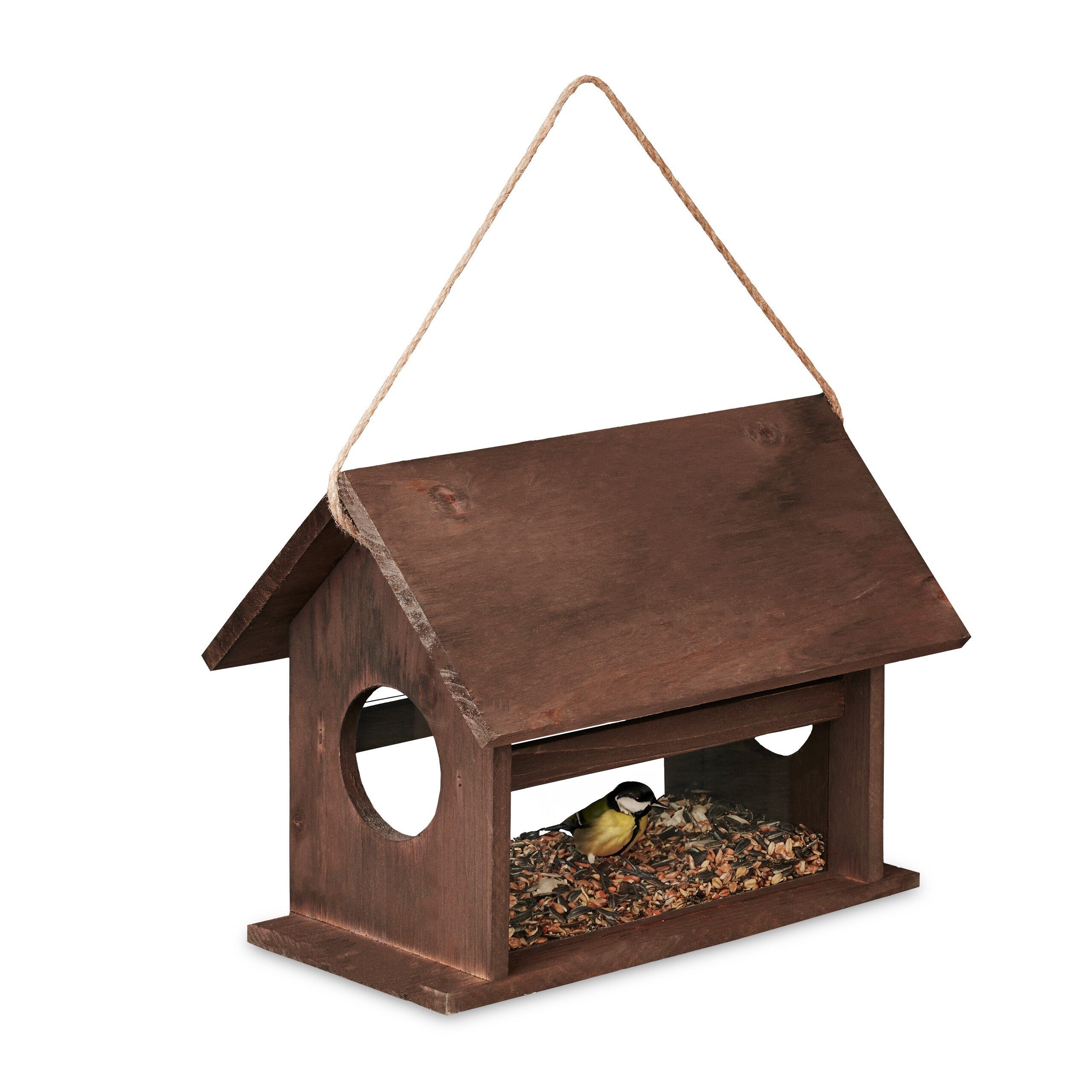 relaxdays Vogelhaus Vogelfutterhaus aus Holz günstig online kaufen