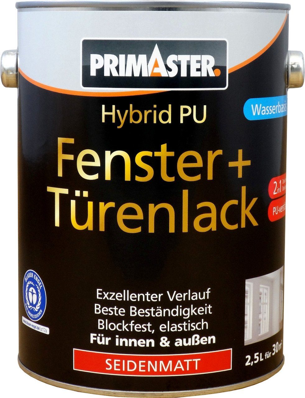 Lack Primaster Hybrid-PU Fenster- u. Türenlack 2,5 L
