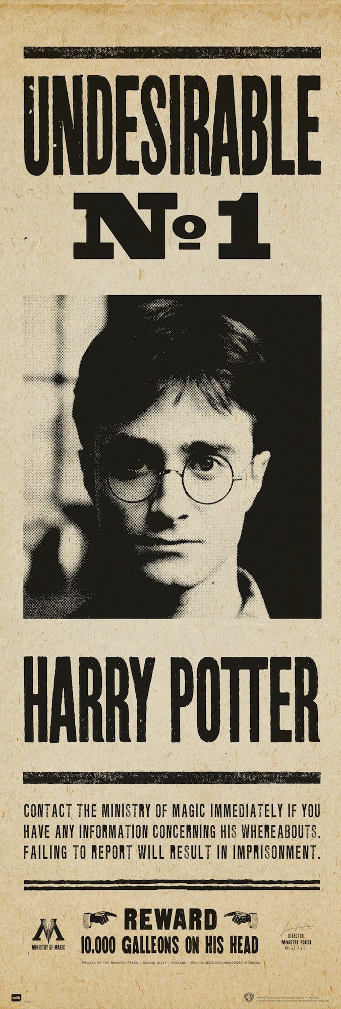 Poster Harry Potter - Türposter - Undesirable No. 1