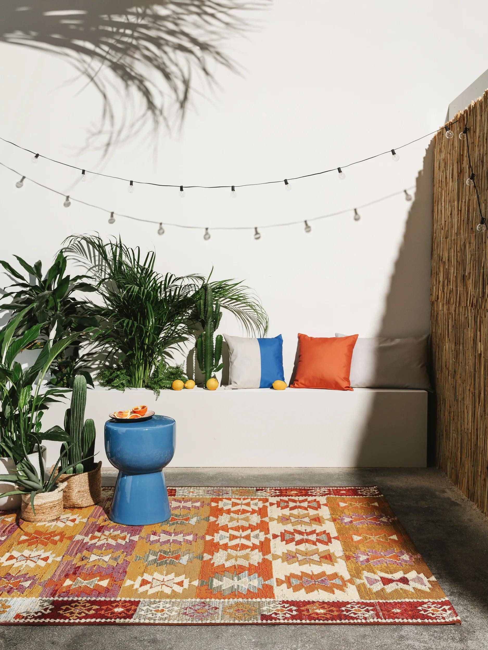 benuta Outdoorteppich Ria, rechteckig, Höhe: 5 mm, Kunstfaser, Berber, Ethno-Style, Wohnzimmer