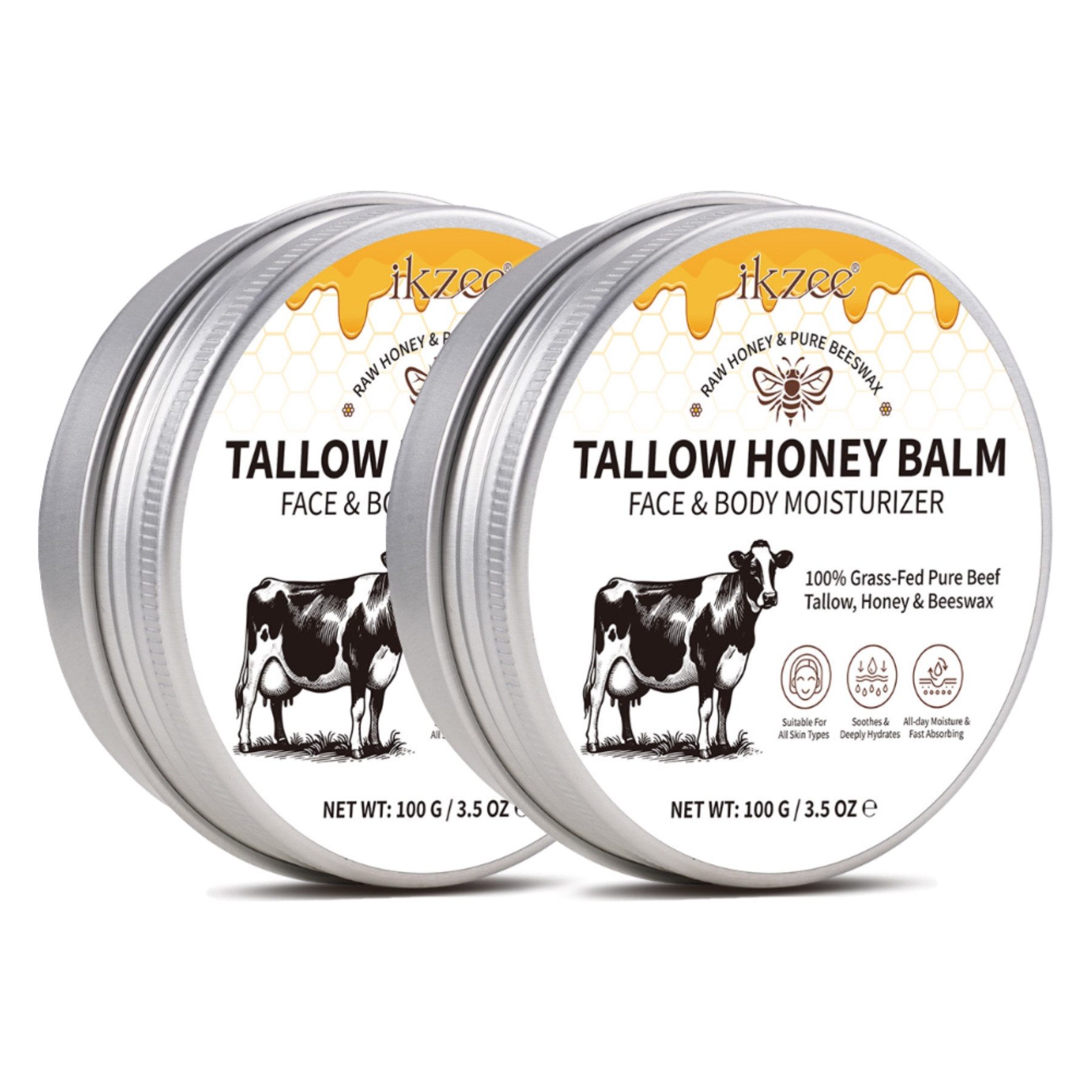 Tagescreme Rindertalg Honig Beef Tallow Gesicht Creme Hautpflege Hautpflegecreme