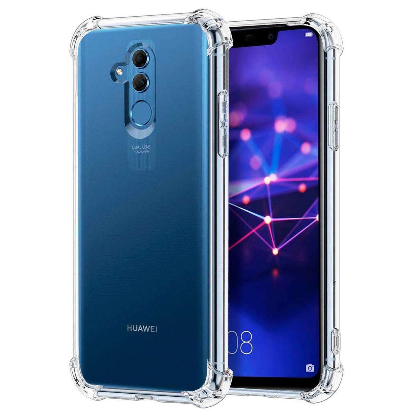 CoolGadget Handyhülle Anti Shock Rugged Case für Huawei Mate 20 Lite 6,3 Zoll, Slim Cover Kantenschutz Schutzhülle für Mate 20 Lite Hülle Transparent