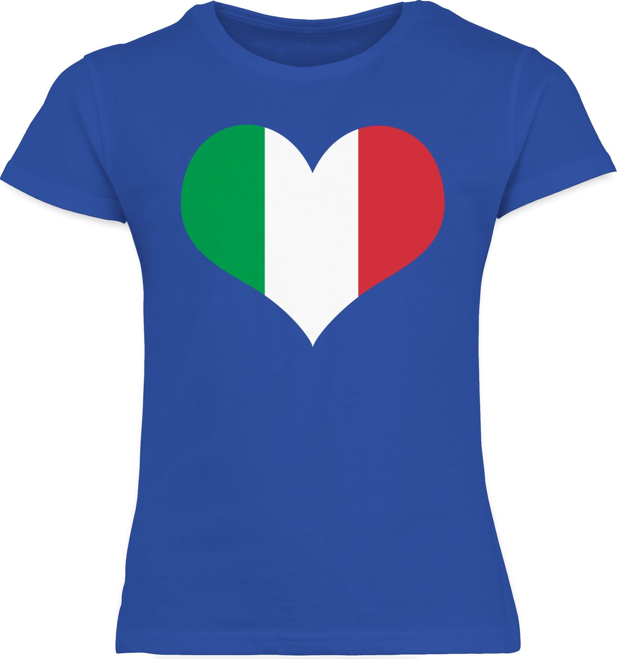 Shirtracer T-Shirt Italien Herz Kinder Länder Wappen