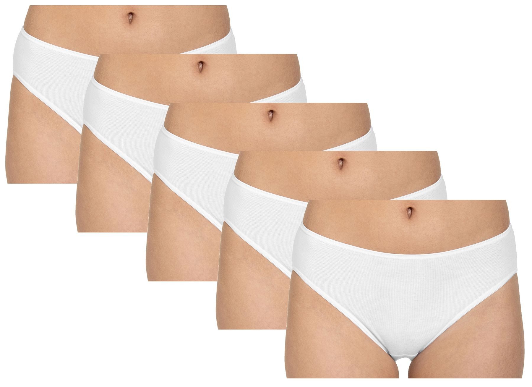 HAASIS Bodywear 1919 Slip Damen Slips 66501670-weiss (Packung, 5-St., 5er Pack) Optimale Passform, pflegeleicht, formbeständig, strapazierfähig