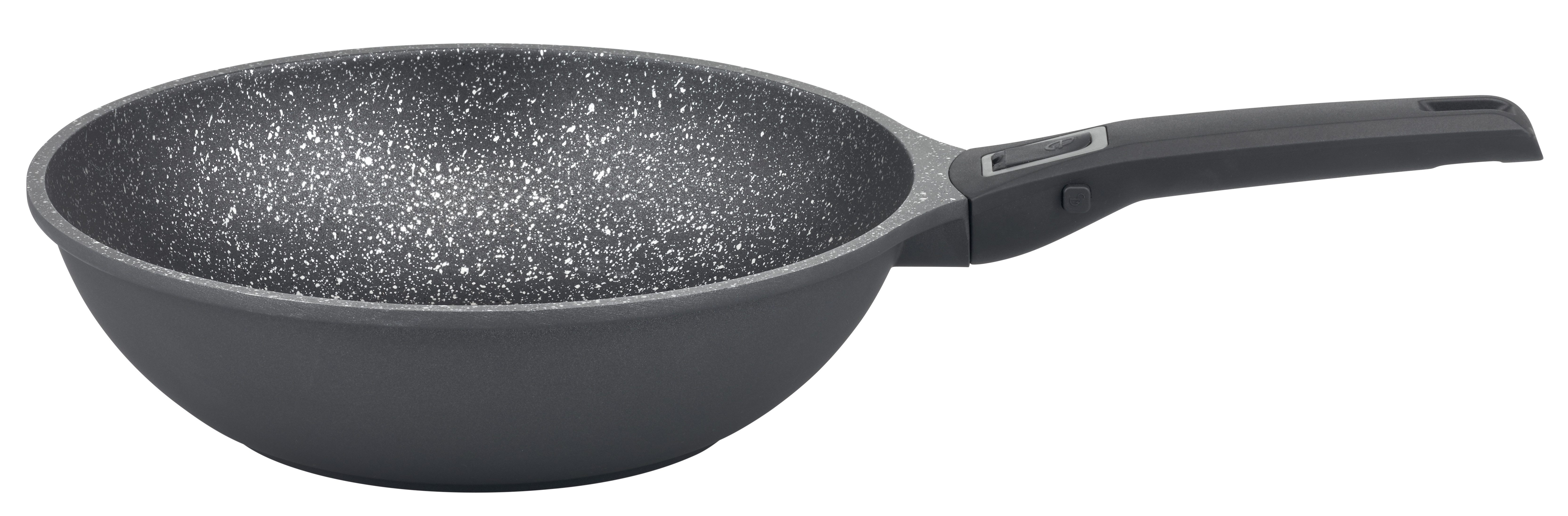 GSW Wok Easy Click, Aluminiumguss (1-tlg), abnehmbarer Griff, Ø 28 cm, Induktion