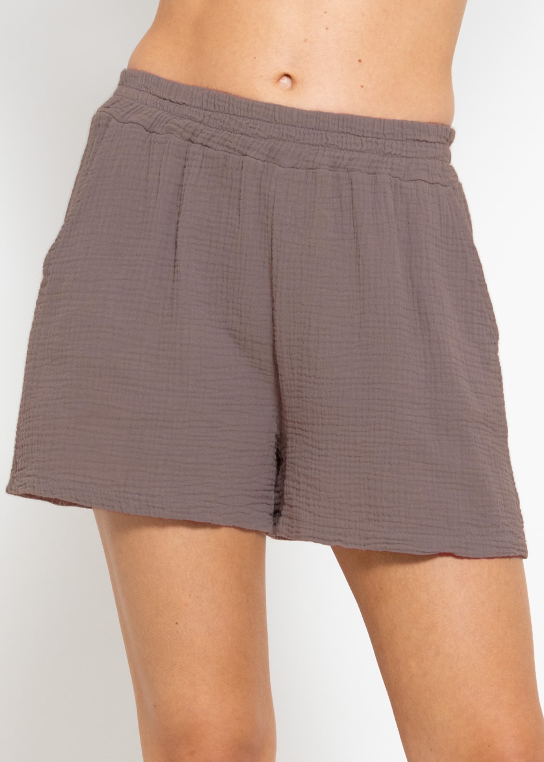 SASSYCLASSY Shorts High-Waist Musselin Shorts Damen günstig online kaufen