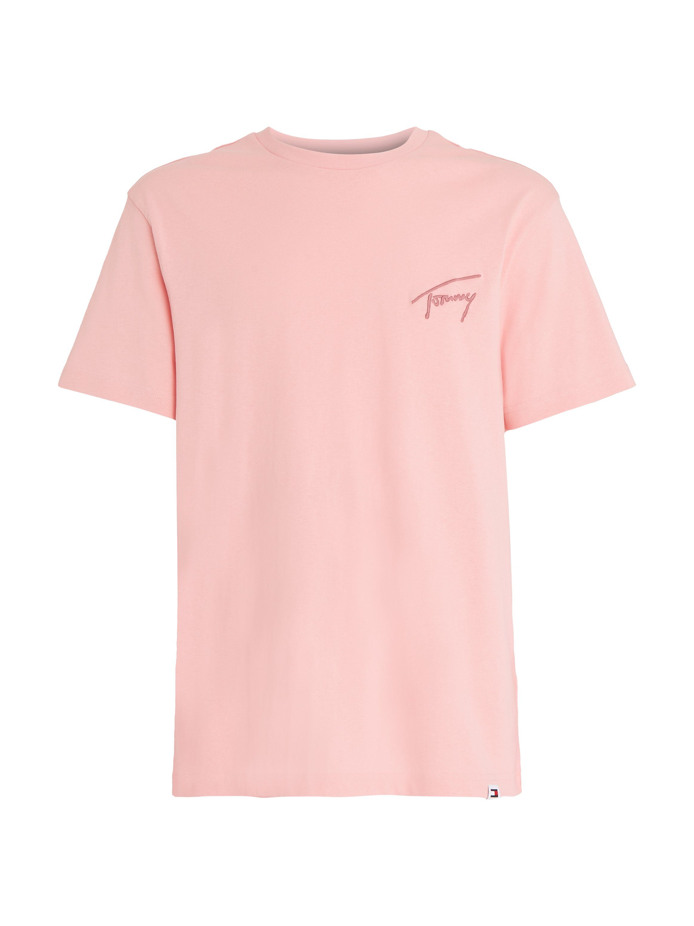Ballet TEE REG T-Shirt SIGNATURE Pink Jeans mit Logostickerei Tommy TJM EXT