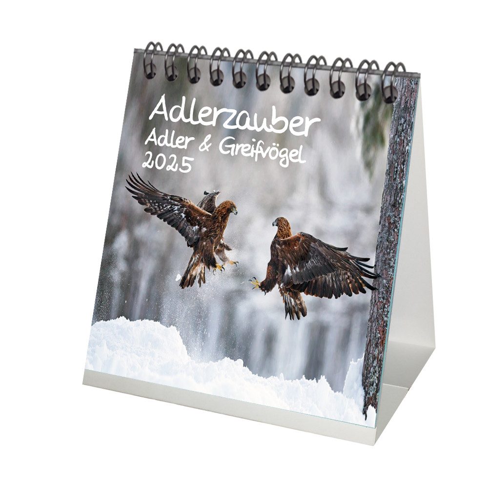 Seelenzauber Tischkalender Adlerzauber Adler & Greifvögel Kalender für 2025 Format 10cm x 10cm