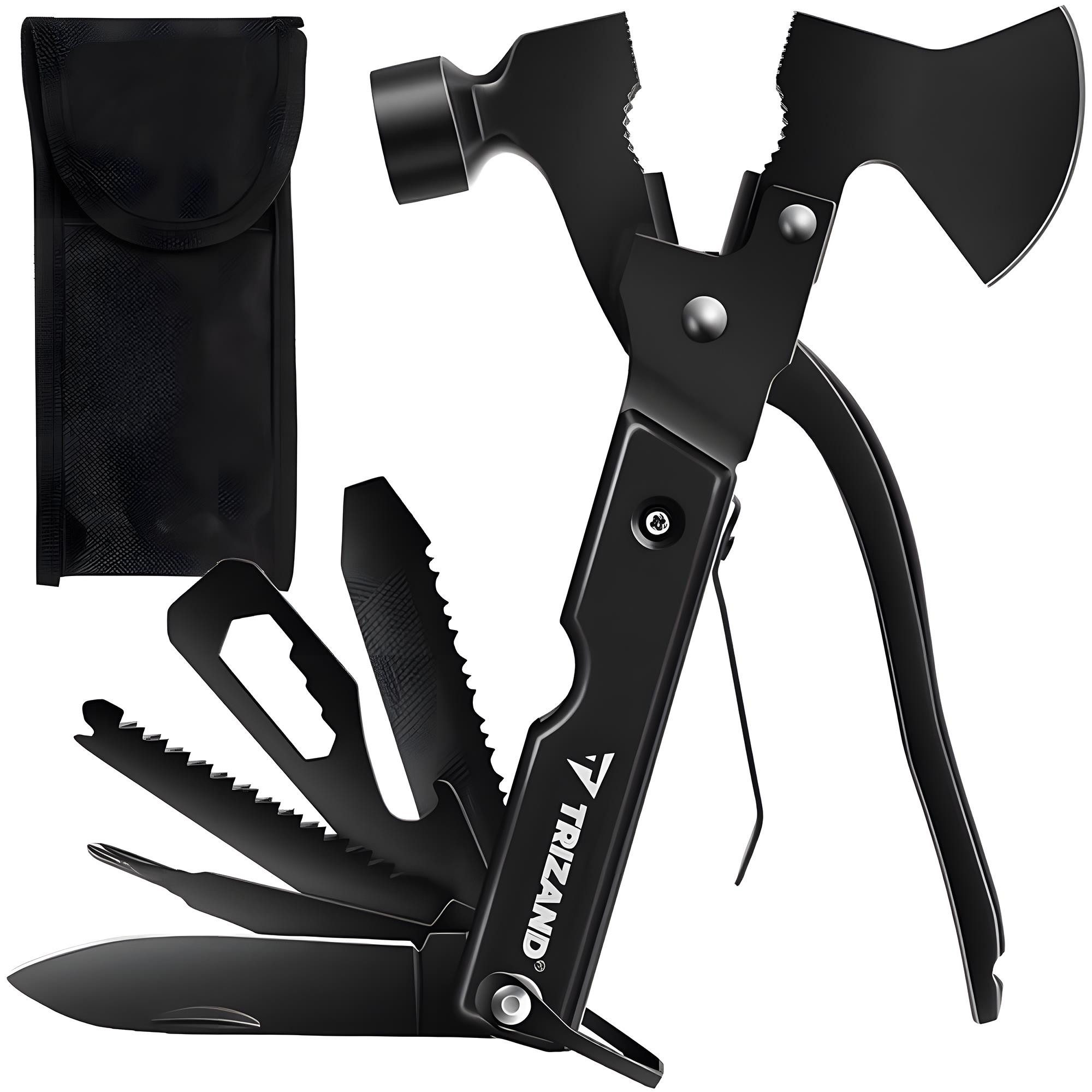 TSB Werk Universalaxt Multitool Multifunktionswerkzeug 17in1 Messer Axt, Hammer, Zange, Taschenmesser, Set