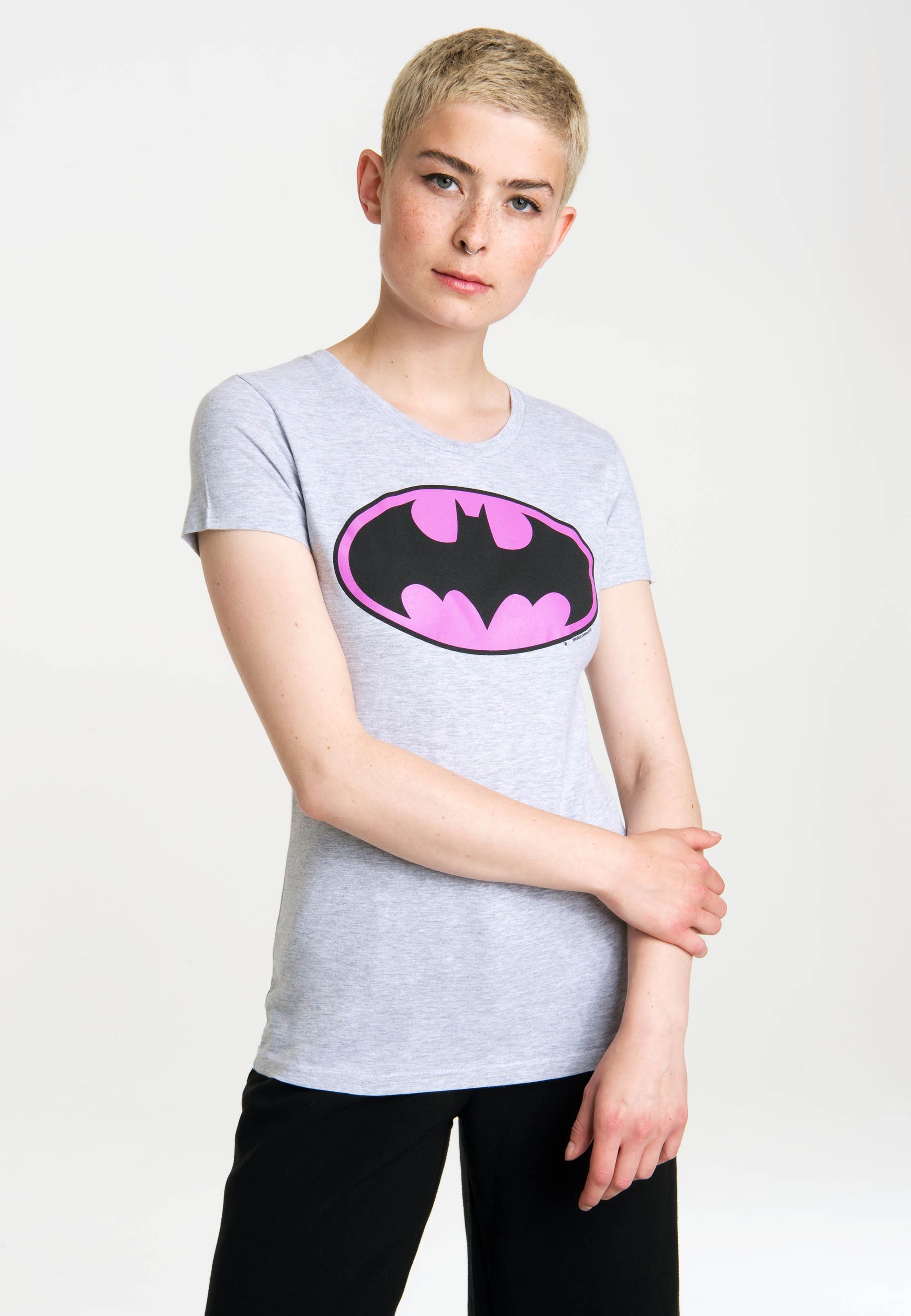 LOGOSHIRT T-Shirt Batman mit coolem Superhelden-Logo