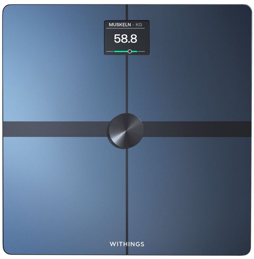 Withings Körper-Analyse-Waage Body Smart, einschließlich Körperfett-/Muskelmasse, automatische Erkennung und Verfolgung von bis zu 8 Benutzern