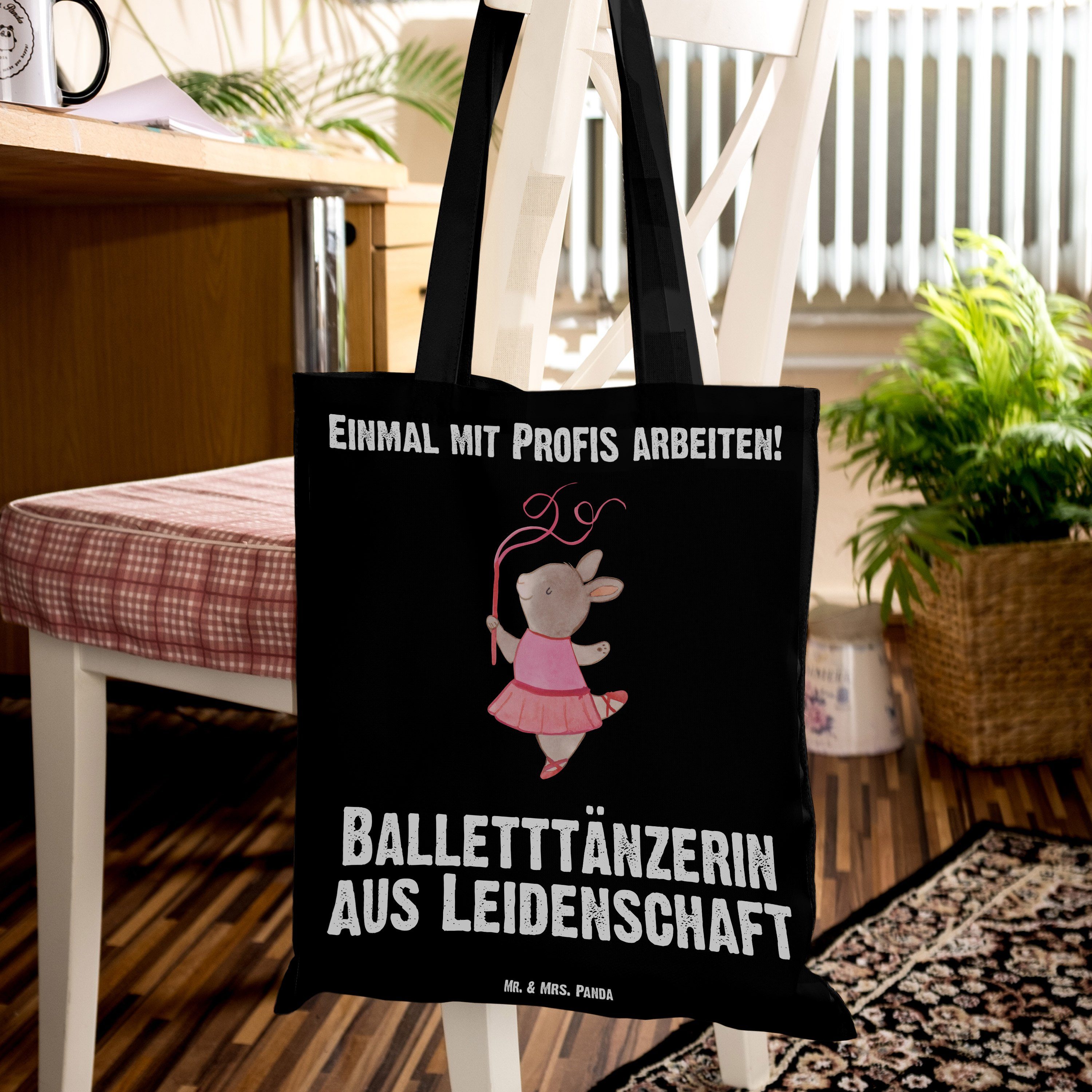 Mr. & Balletttänzerin - Mitarbeiter, Geschenk, - A Mrs. Leidenschaft (1-tlg) Schwarz Panda Tragetasche aus