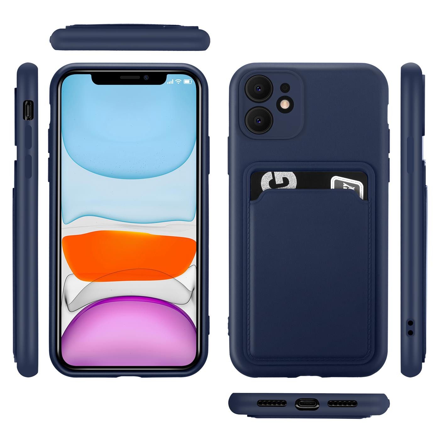 CoolGadget Handyhülle Schutzhülle mit Kartenfach für Apple iPhone 11 6,1 Zoll, Silikon Case Slim TPU Cover Tasche mit Aufbewahrung EC Karte Ausweis – Bild 2 von 5