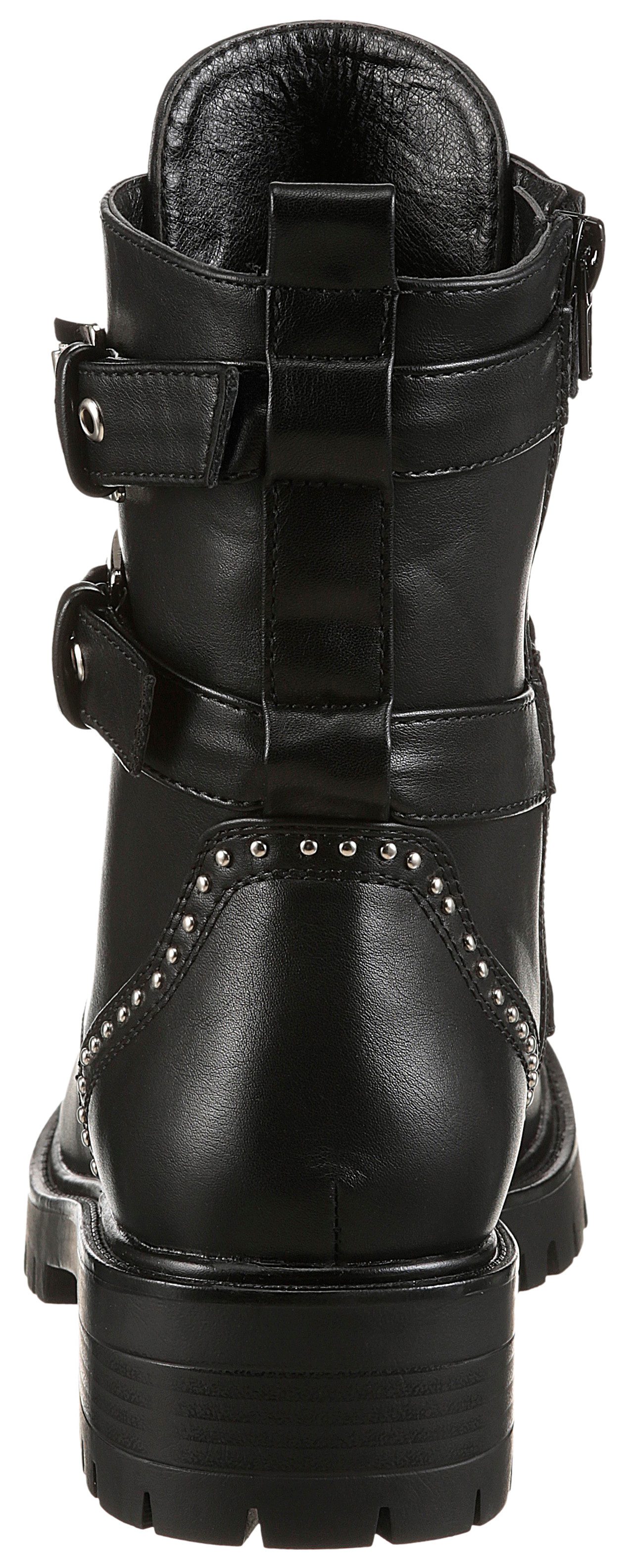 Aniston SHOES Schnürboots Schnürstiefelette, Bikerboots mit Nietenbesatz