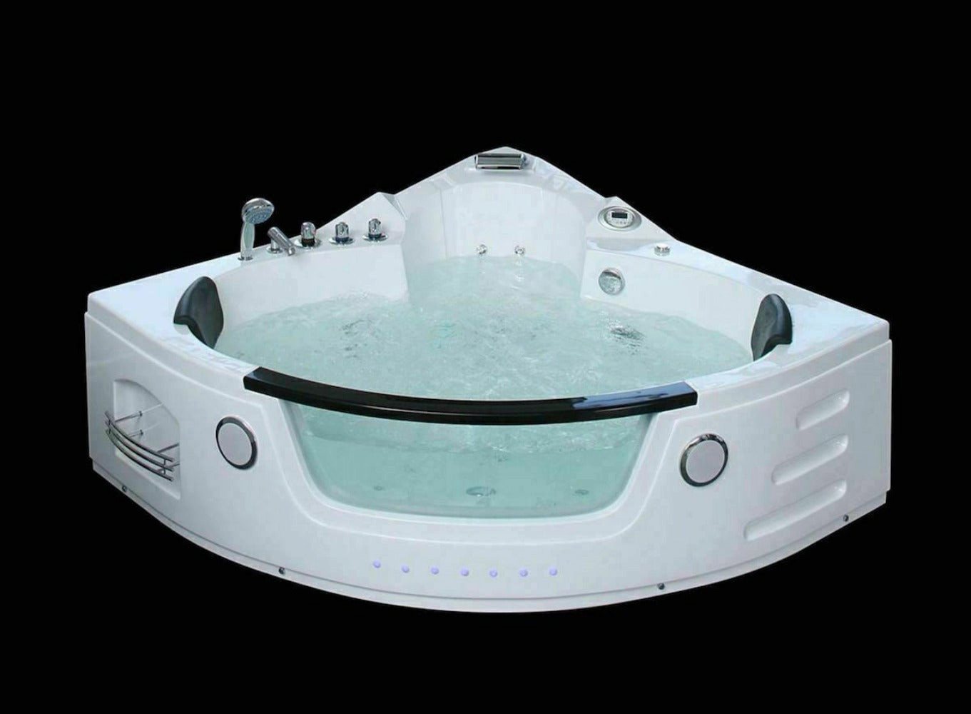 Thumbnail - DEKO VERTRIEB BAYERN Whirlpool-Badewanne Luxus LED Whirlpool Badewanne SET 152x152cm +Heizung+Hydrojet + Ozon